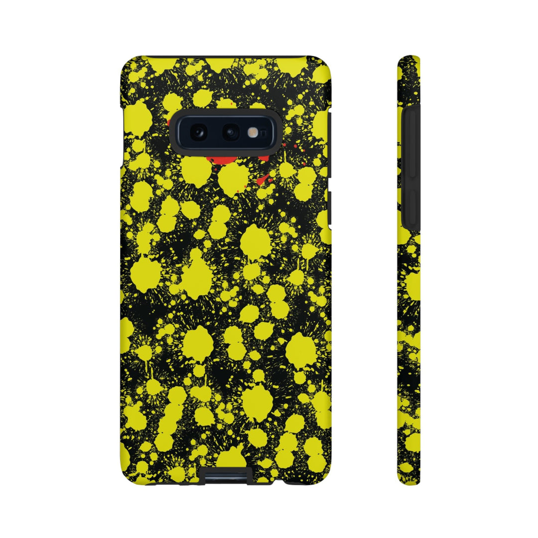 Cute Samsung Phone Case | Aesthetic Samsung Phone Case | Paint Splash Yellow Black | Galaxy S23, S22, S21, S20 | Luxury Double Layer | Cool - Studio40ParkLane