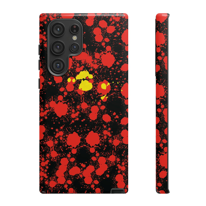 Cool Phone Case | Aesthetic Phone Case | Paint Splash Red Yellow | For Samsung Galaxy S23, S22, S21, S20 | Luxury Double Layer | Cute - Studio40ParkLane
