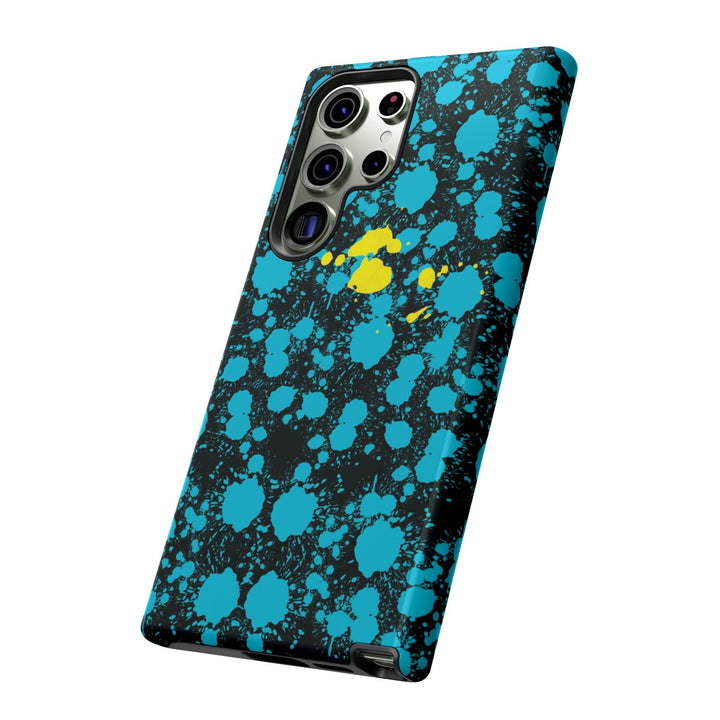 Cute Samsung Phone Cases, Blue Paint Splash Designer Samsung Galaxy S23 Phone Case, Samsung S22 Case, Samsung S21 Case, S20 - Studio40ParkLane