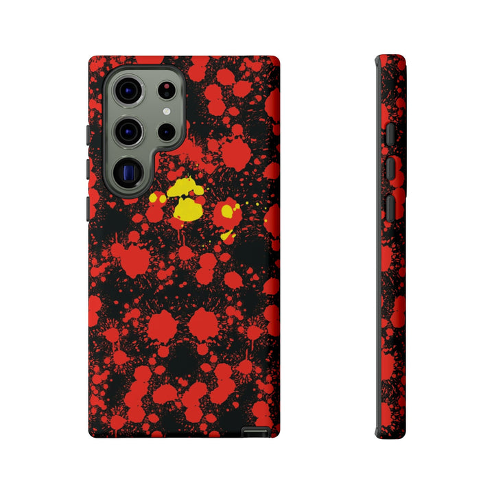 Cool Phone Case | Aesthetic Phone Case | Paint Splash Red Yellow | For Samsung Galaxy S23, S22, S21, S20 | Luxury Double Layer | Cute - Studio40ParkLane