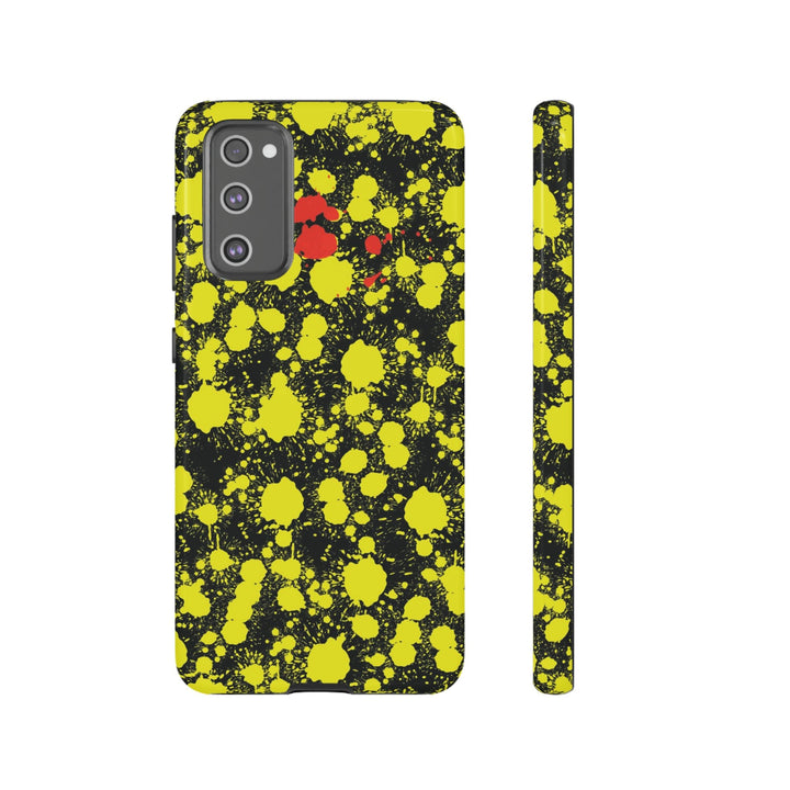 Cute Samsung Phone Case | Aesthetic Samsung Phone Case | Paint Splash Yellow Black | Galaxy S23, S22, S21, S20 | Luxury Double Layer | Cool - Studio40ParkLane