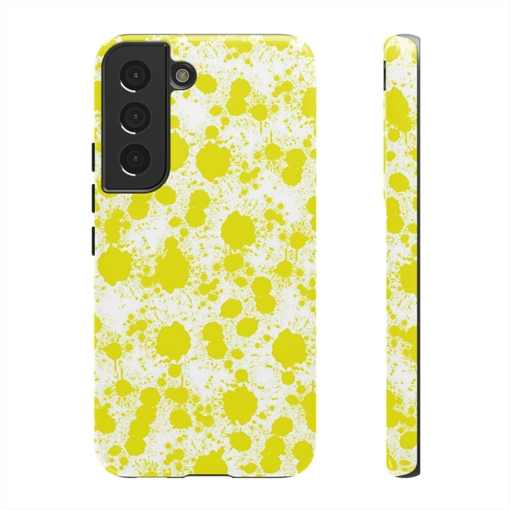 Cool Phone Case | Aesthetic Phone Case | Paint Splash Yellow | For Samsung Galaxy S23, S22, S21, S20 | Luxury Double Layer | Cute - Studio40ParkLane