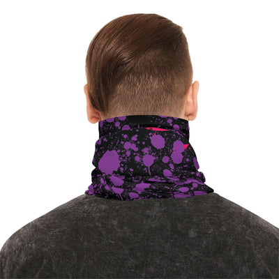 Neck Gaiter for Women Men - Multipurpose UPF 50 Sun Protection - Warm Winter Cool Summer Spring23 Paint Splash Purple 2