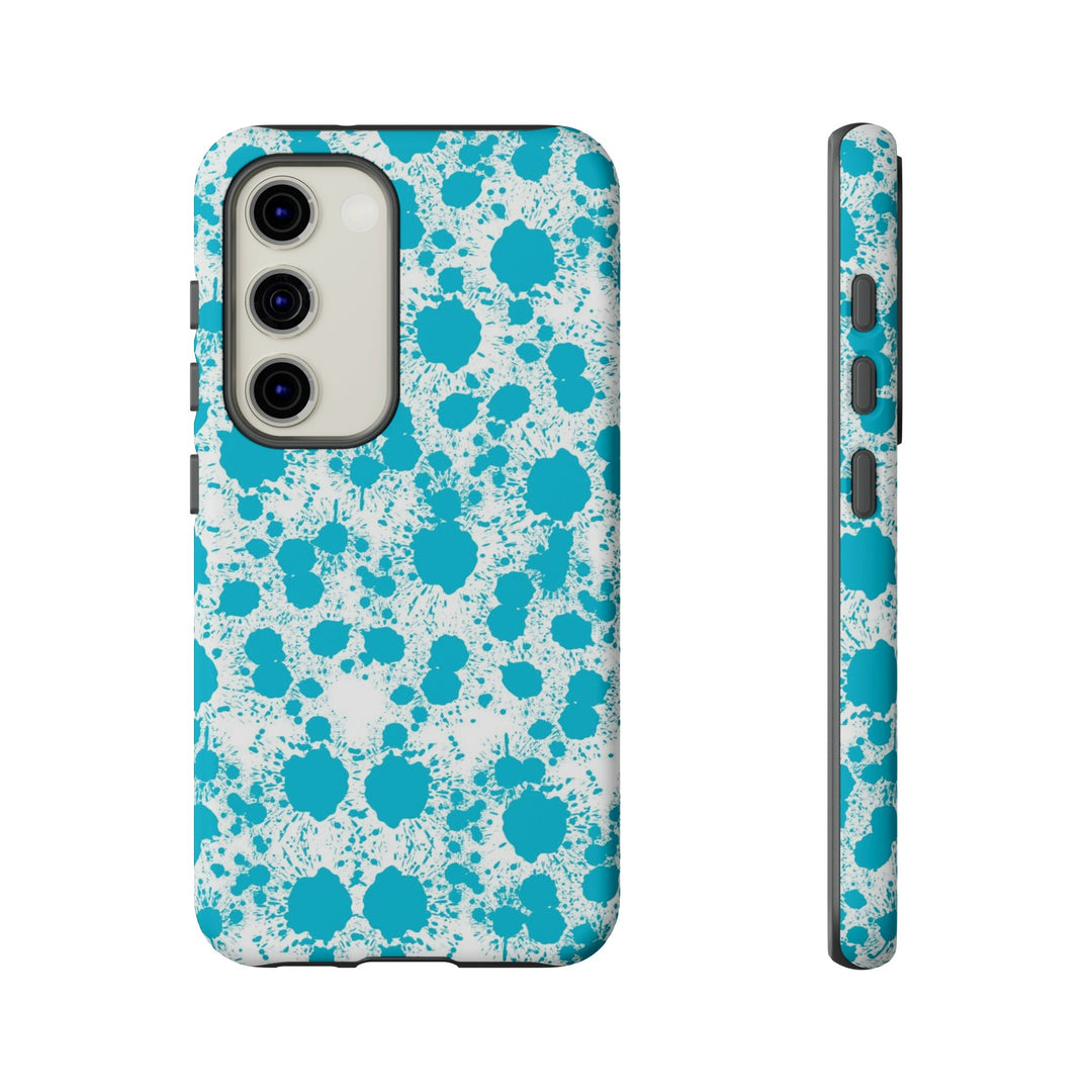 Cute Samsung Phone Case | Aesthetic Samsung Phone Case | Paint Splash Light Blue | Galaxy S23, S22, S21, S20 | Luxury Double Layer | Cool - Studio40ParkLane