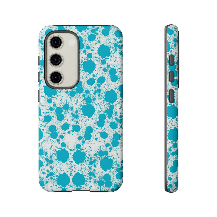 Cute Samsung Phone Case | Aesthetic Samsung Phone Case | Paint Splash Light Blue | Galaxy S23, S22, S21, S20 | Luxury Double Layer | Cool - Studio40ParkLane