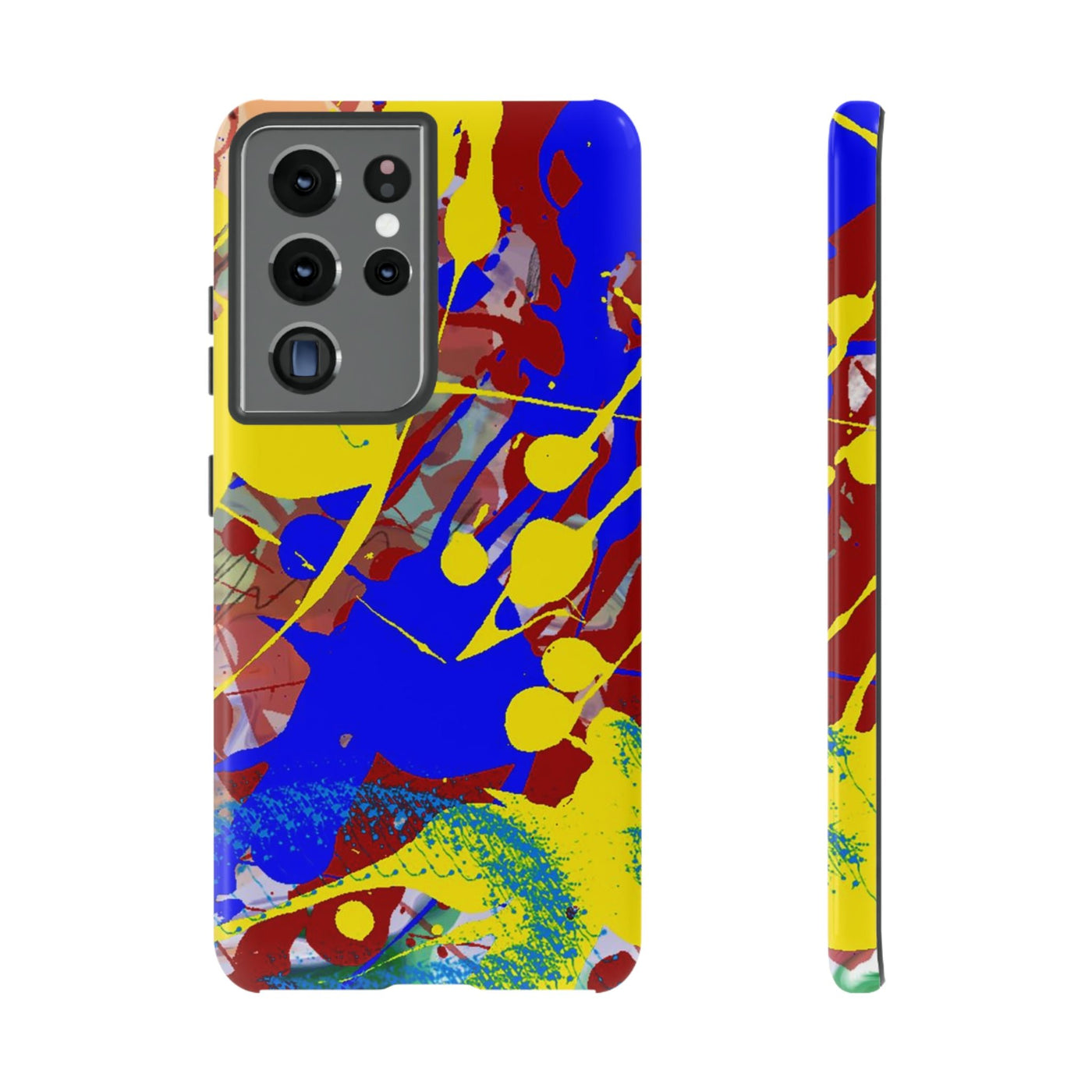 Samsung Galaxy Phone Case | Galaxy S23, S22, S21, S20 | Luxury Case Double Layered | Impact Resistant | Fashionable - Paint Spill 2 - Studio40ParkLane