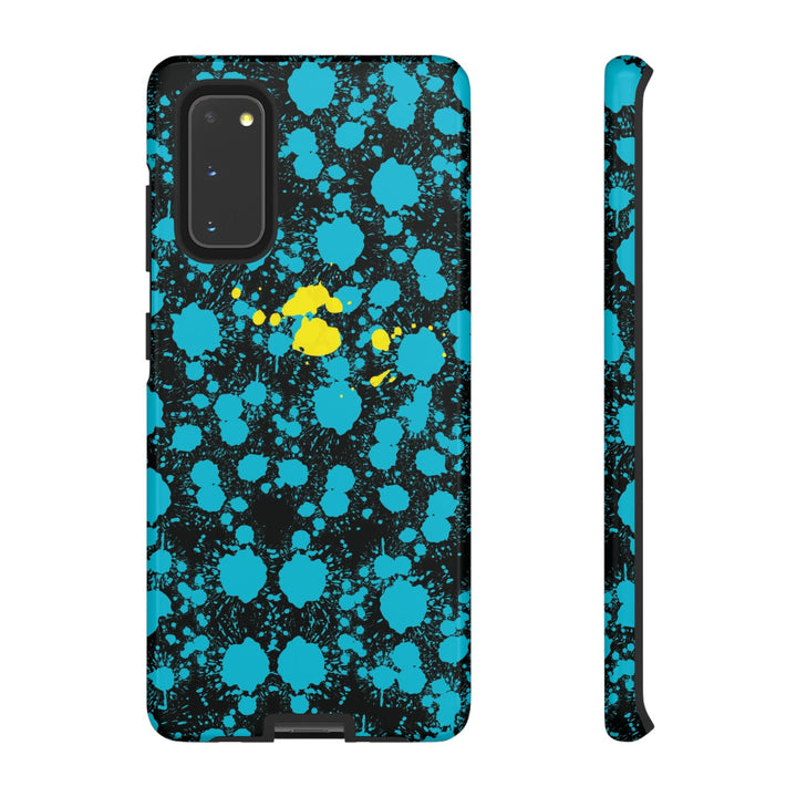Cute Samsung Phone Cases, Blue Paint Splash Designer Samsung Galaxy S23 Phone Case, Samsung S22 Case, Samsung S21 Case, S20 - Studio40ParkLane