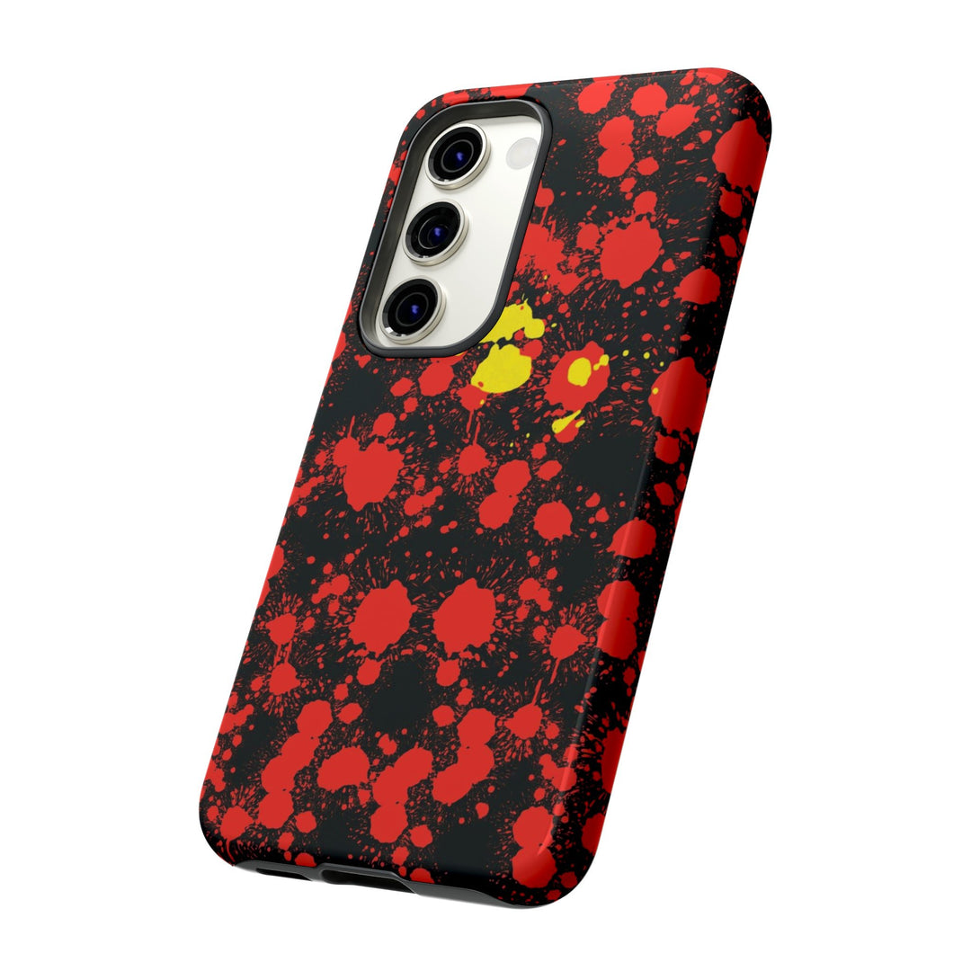 Cool Phone Case | Aesthetic Phone Case | Paint Splash Red Yellow | For Samsung Galaxy S23, S22, S21, S20 | Luxury Double Layer | Cute - Studio40ParkLane