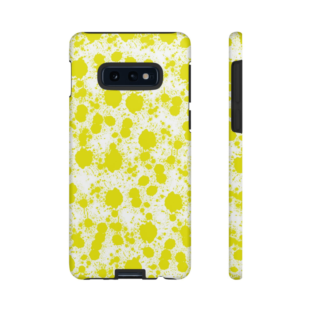 Cool Phone Case | Aesthetic Phone Case | Paint Splash Yellow | For Samsung Galaxy S23, S22, S21, S20 | Luxury Double Layer | Cute - Studio40ParkLane