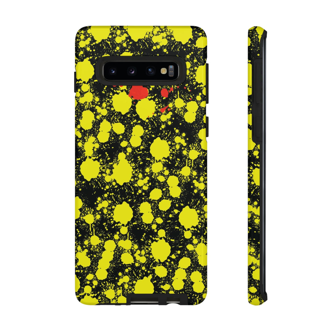 Cute Samsung Phone Case | Aesthetic Samsung Phone Case | Paint Splash Yellow Black | Galaxy S23, S22, S21, S20 | Luxury Double Layer | Cool - Studio40ParkLane