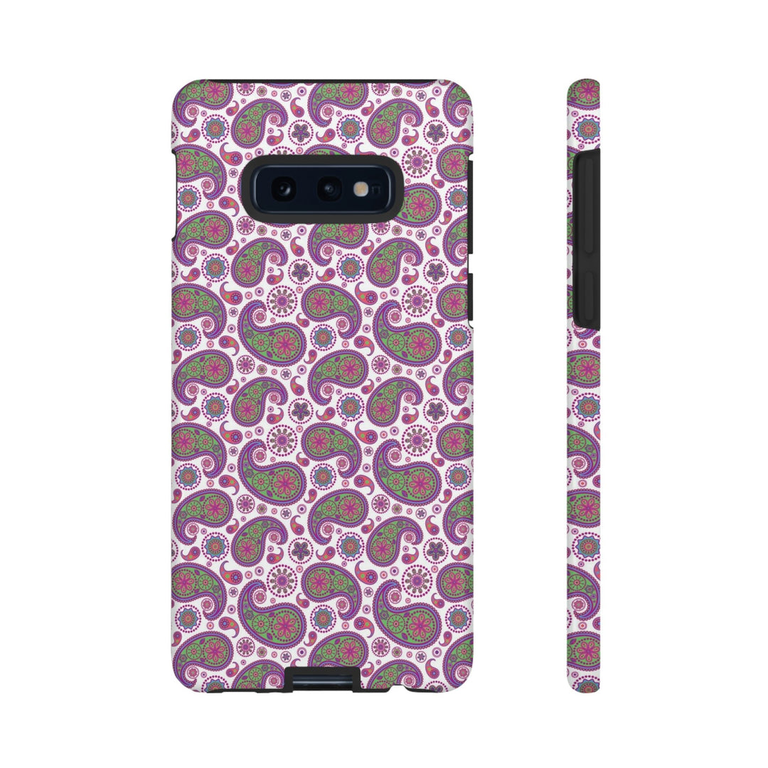 Cute Samsung Phone Case | Aesthetic Samsung Phone Case | Paisley Purple Pink | Galaxy S23, S22, S21, S20 | Luxury Double Layer | Cool - Studio40ParkLane