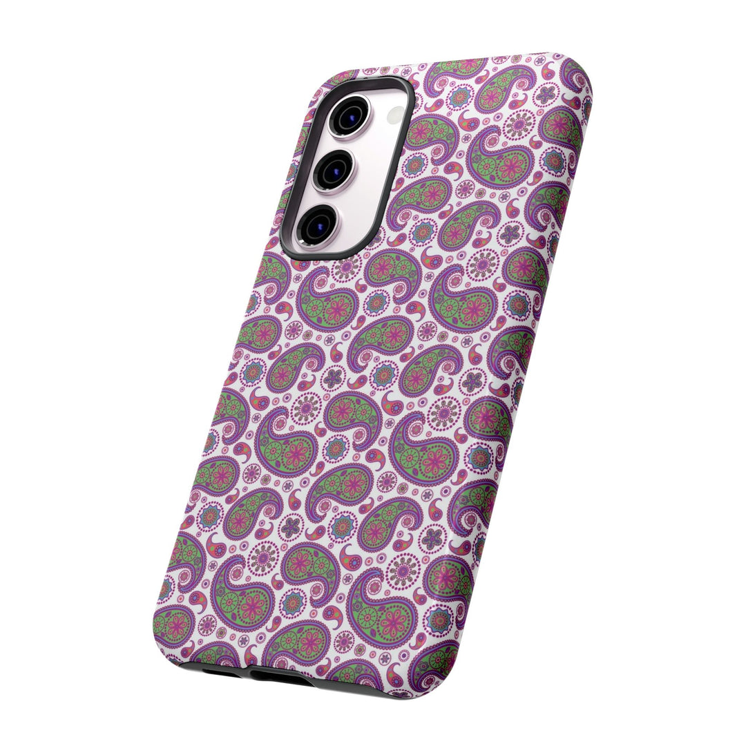 Cute Samsung Phone Case | Aesthetic Samsung Phone Case | Paisley Purple Pink | Galaxy S23, S22, S21, S20 | Luxury Double Layer | Cool - Studio40ParkLane