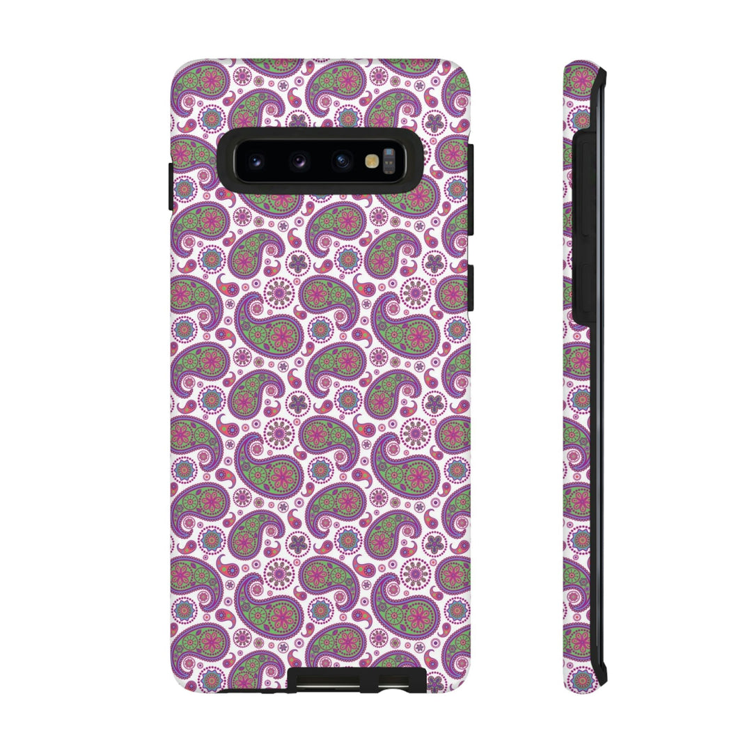 Cute Samsung Phone Case | Aesthetic Samsung Phone Case | Paisley Purple Pink | Galaxy S23, S22, S21, S20 | Luxury Double Layer | Cool - Studio40ParkLane