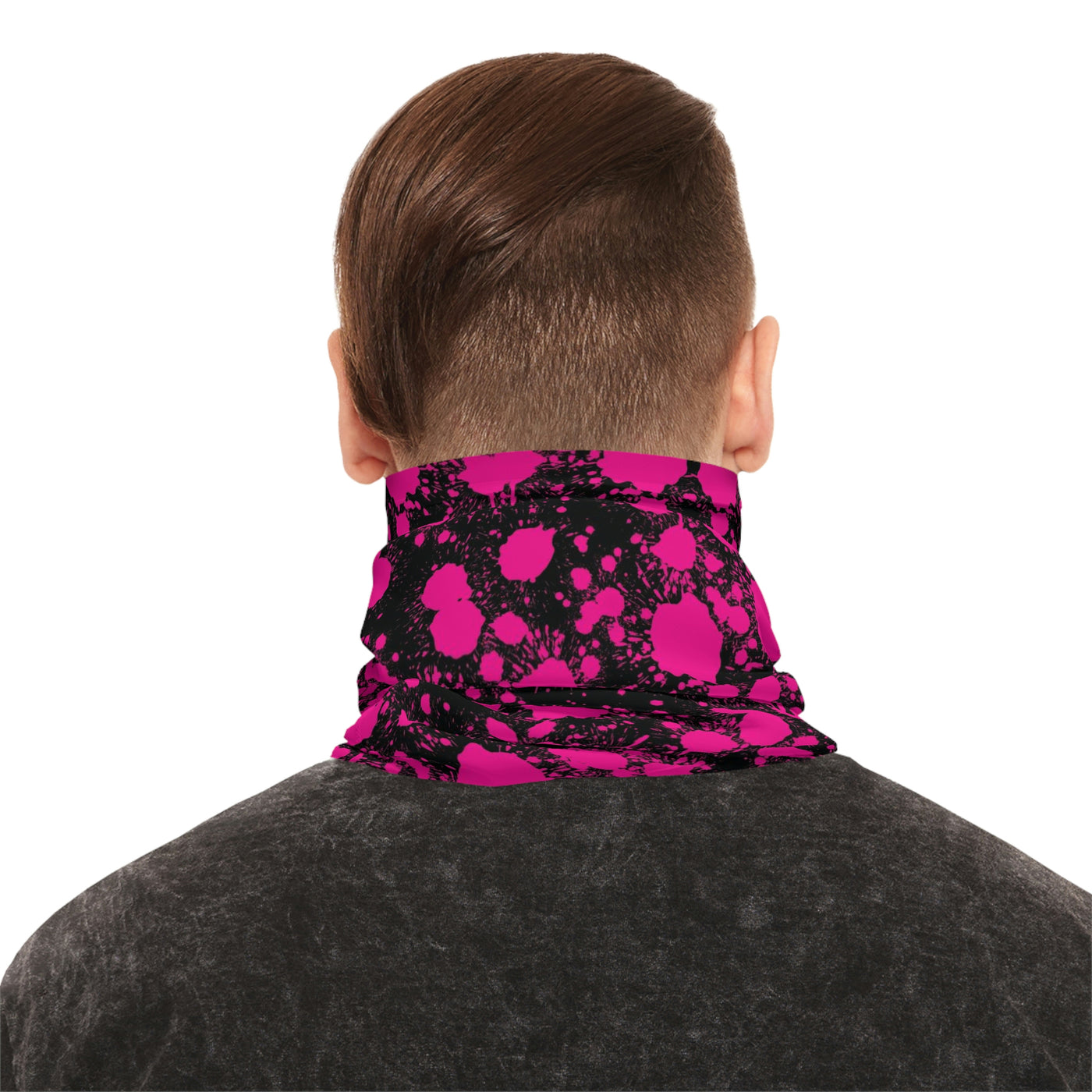 Neck Gaiter Buff for Women Men - Multipurpose UPF 50 Sun Protection Warm Winter Cool Summer Spring23 Paint Splash Pink
