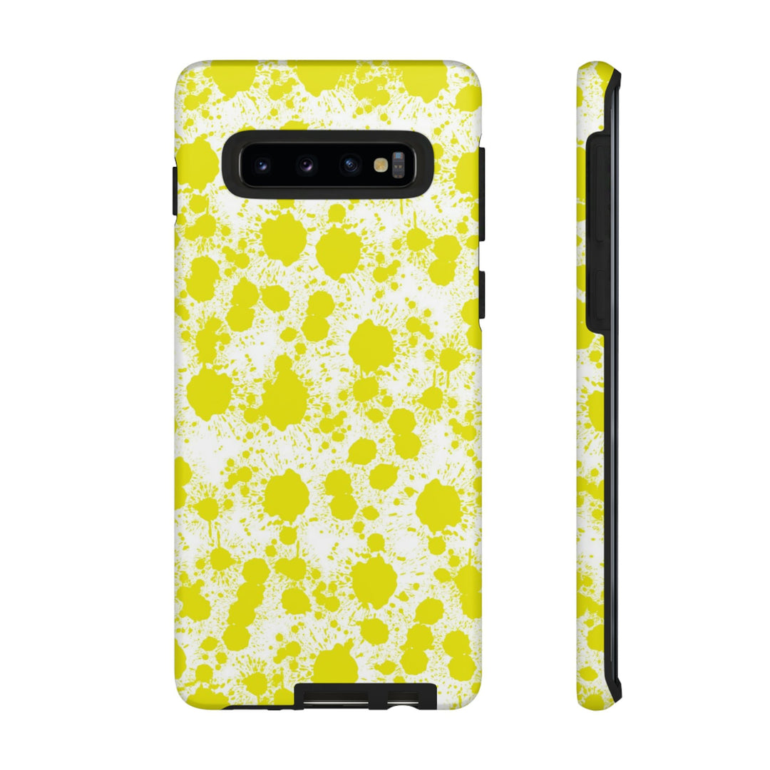 Cool Phone Case | Aesthetic Phone Case | Paint Splash Yellow | For Samsung Galaxy S23, S22, S21, S20 | Luxury Double Layer | Cute - Studio40ParkLane