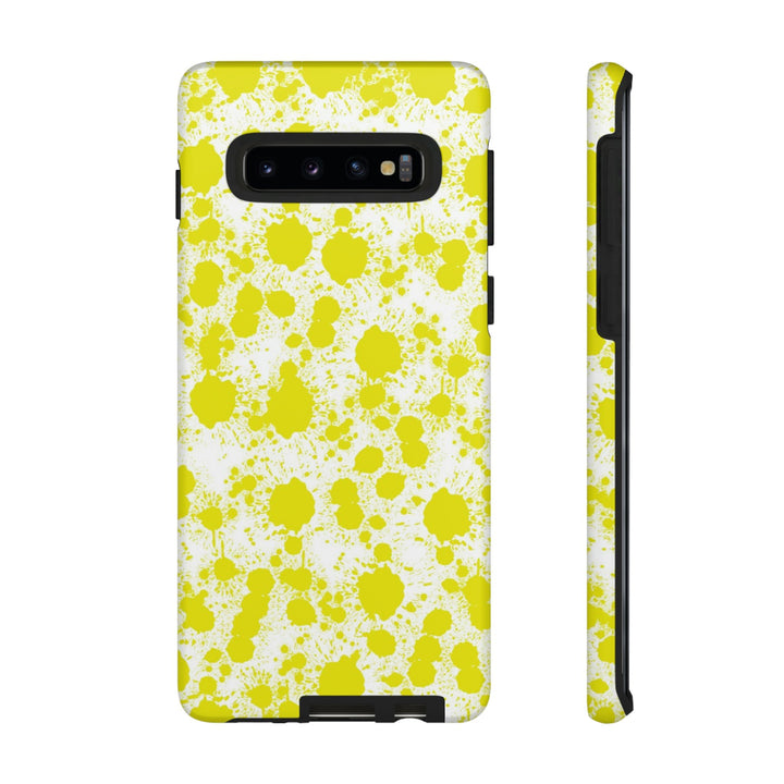 Cool Phone Case | Aesthetic Phone Case | Paint Splash Yellow | For Samsung Galaxy S23, S22, S21, S20 | Luxury Double Layer | Cute - Studio40ParkLane