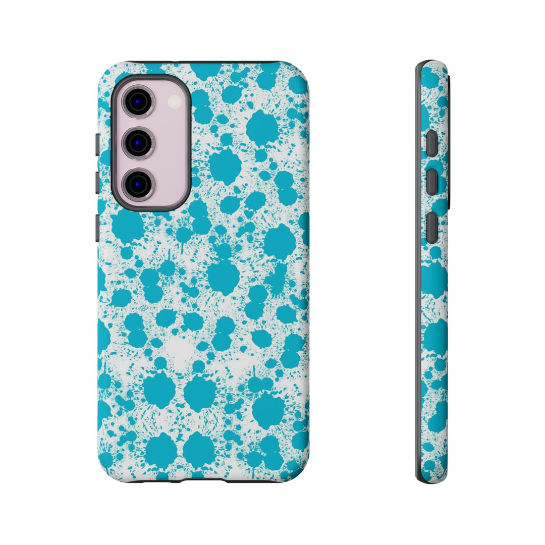 Cute Samsung Phone Case | Aesthetic Samsung Phone Case | Paint Splash Light Blue | Galaxy S23, S22, S21, S20 | Luxury Double Layer | Cool - Studio40ParkLane
