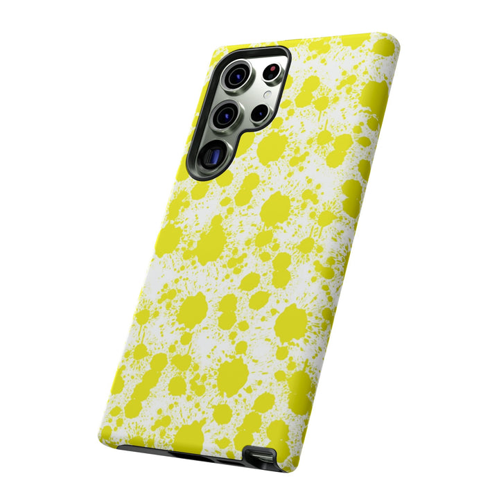 Cool Phone Case | Aesthetic Phone Case | Paint Splash Yellow | For Samsung Galaxy S23, S22, S21, S20 | Luxury Double Layer | Cute - Studio40ParkLane