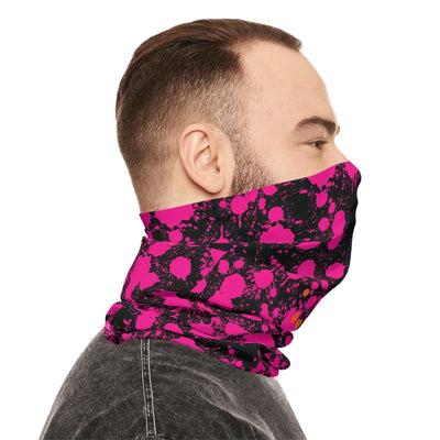 Neck Gaiter for Women Men - Multipurpose UPF 50 Sun Protection - Warm Winter Cool Summer Spring23 Paint Splash Pink 2