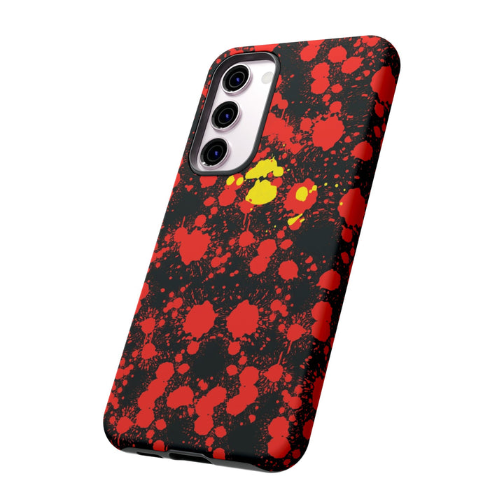Cool Phone Case | Aesthetic Phone Case | Paint Splash Red Yellow | For Samsung Galaxy S23, S22, S21, S20 | Luxury Double Layer | Cute - Studio40ParkLane