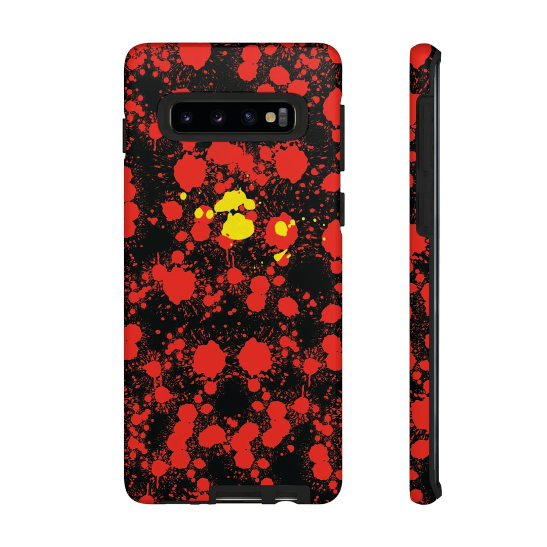 Cool Phone Case | Aesthetic Phone Case | Paint Splash Red Yellow | For Samsung Galaxy S23, S22, S21, S20 | Luxury Double Layer | Cute - Studio40ParkLane