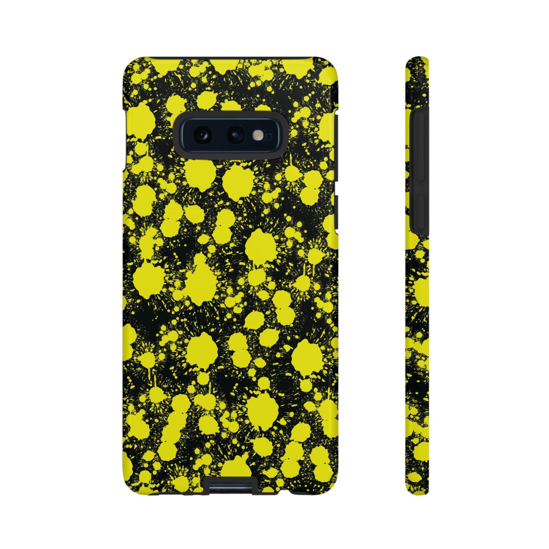Cute Samsung Phone Case | Aesthetic Samsung Phone Case | Paint Splash Yellow Black | Galaxy S23, S22, S21, S20 | Luxury Double Layer | Cool - Studio40ParkLane