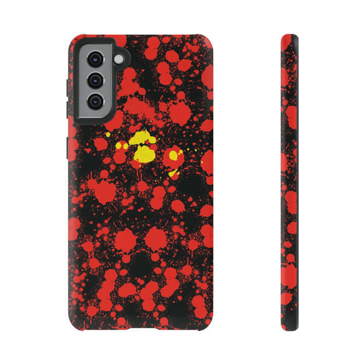 Cool Phone Case | Aesthetic Phone Case | Paint Splash Red Yellow | For Samsung Galaxy S23, S22, S21, S20 | Luxury Double Layer | Cute - Studio40ParkLane