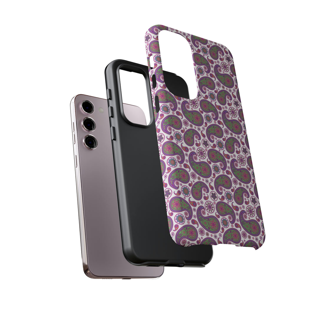 Cute Samsung Phone Case | Aesthetic Samsung Phone Case | Paisley Purple Pink | Galaxy S23, S22, S21, S20 | Luxury Double Layer | Cool - Studio40ParkLane