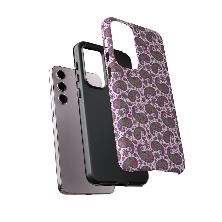Cute Samsung Phone Case | Aesthetic Samsung Phone Case | Paisley Purple Pink | Galaxy S23, S22, S21, S20 | Luxury Double Layer | Cool - Studio40ParkLane