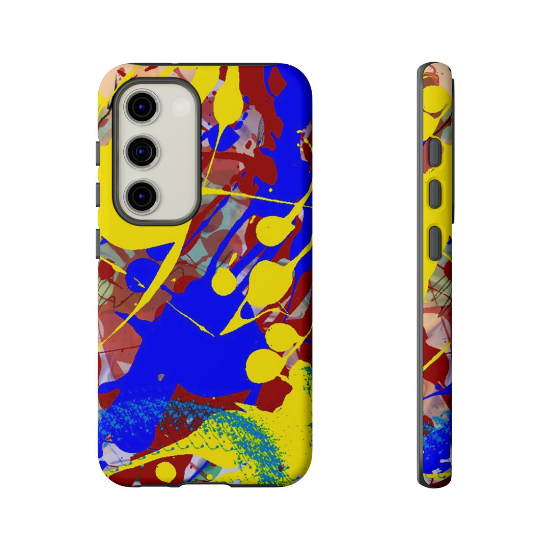 Samsung Galaxy Phone Case | Galaxy S23, S22, S21, S20 | Luxury Case Double Layered | Impact Resistant | Fashionable - Paint Spill 2 - Studio40ParkLane