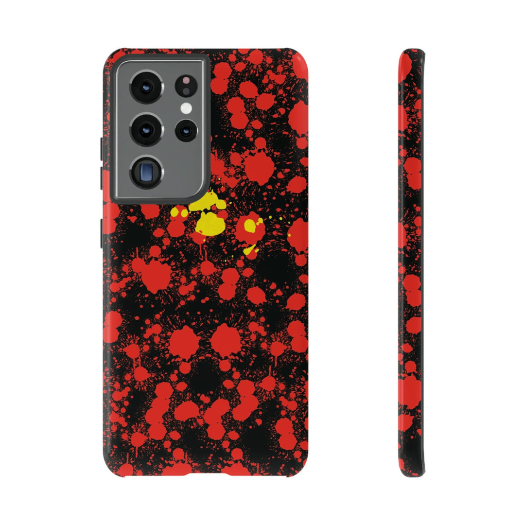 Cool Phone Case | Aesthetic Phone Case | Paint Splash Red Yellow | For Samsung Galaxy S23, S22, S21, S20 | Luxury Double Layer | Cute - Studio40ParkLane