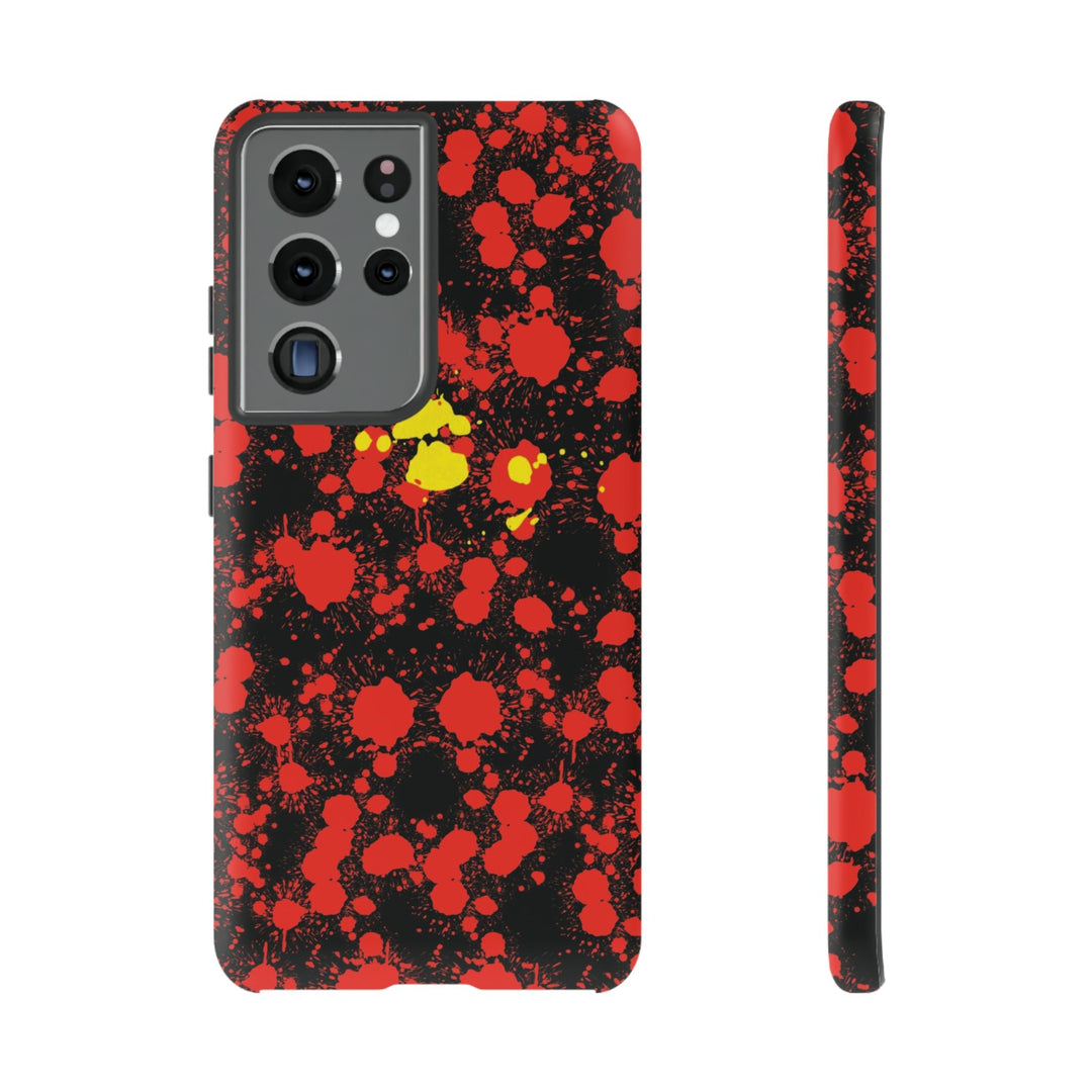 Cool Phone Case | Aesthetic Phone Case | Paint Splash Red Yellow | For Samsung Galaxy S23, S22, S21, S20 | Luxury Double Layer | Cute - Studio40ParkLane