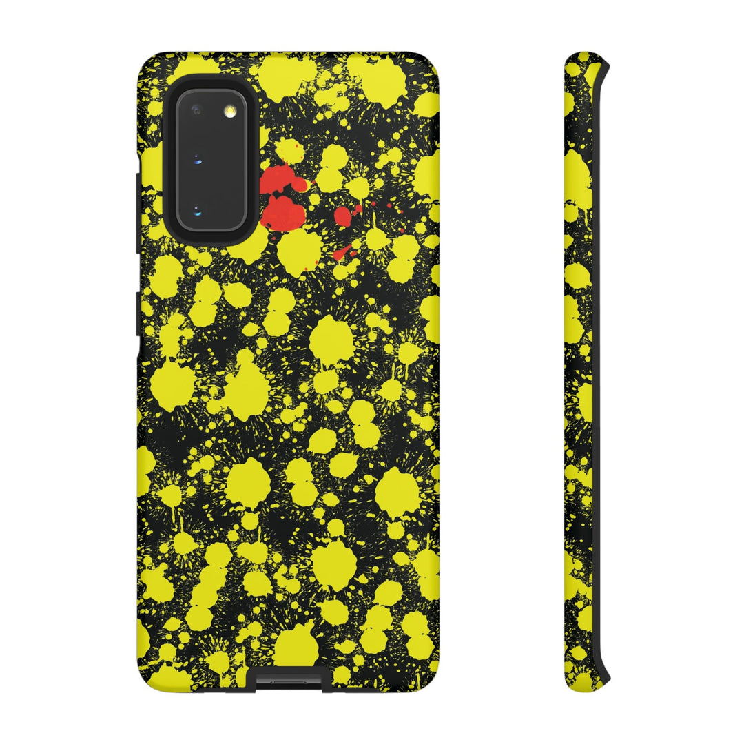 Cute Samsung Phone Case | Aesthetic Samsung Phone Case | Paint Splash Yellow Black | Galaxy S23, S22, S21, S20 | Luxury Double Layer | Cool - Studio40ParkLane