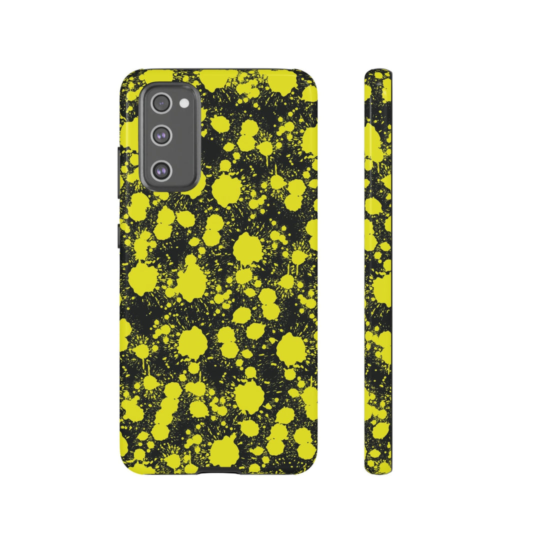Cute Samsung Phone Case | Aesthetic Samsung Phone Case | Paint Splash Yellow Black | Galaxy S23, S22, S21, S20 | Luxury Double Layer | Cool - Studio40ParkLane