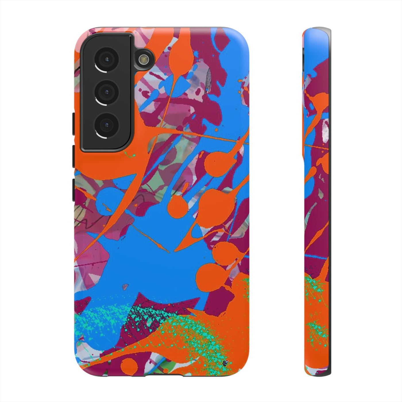 Samsung Galaxy Phone Case | Galaxy S23, S22, S21, S20 | Luxury Case Double Layered | Impact Resistant | Fashionable - Paint Spill 1 - Studio40ParkLane