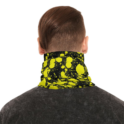 Neck Gaiter for Women Men - Multipurpose UPF 50 Sun Protection - Warm Winter Cool Summer Spring23 Paint Splash Yellow 2