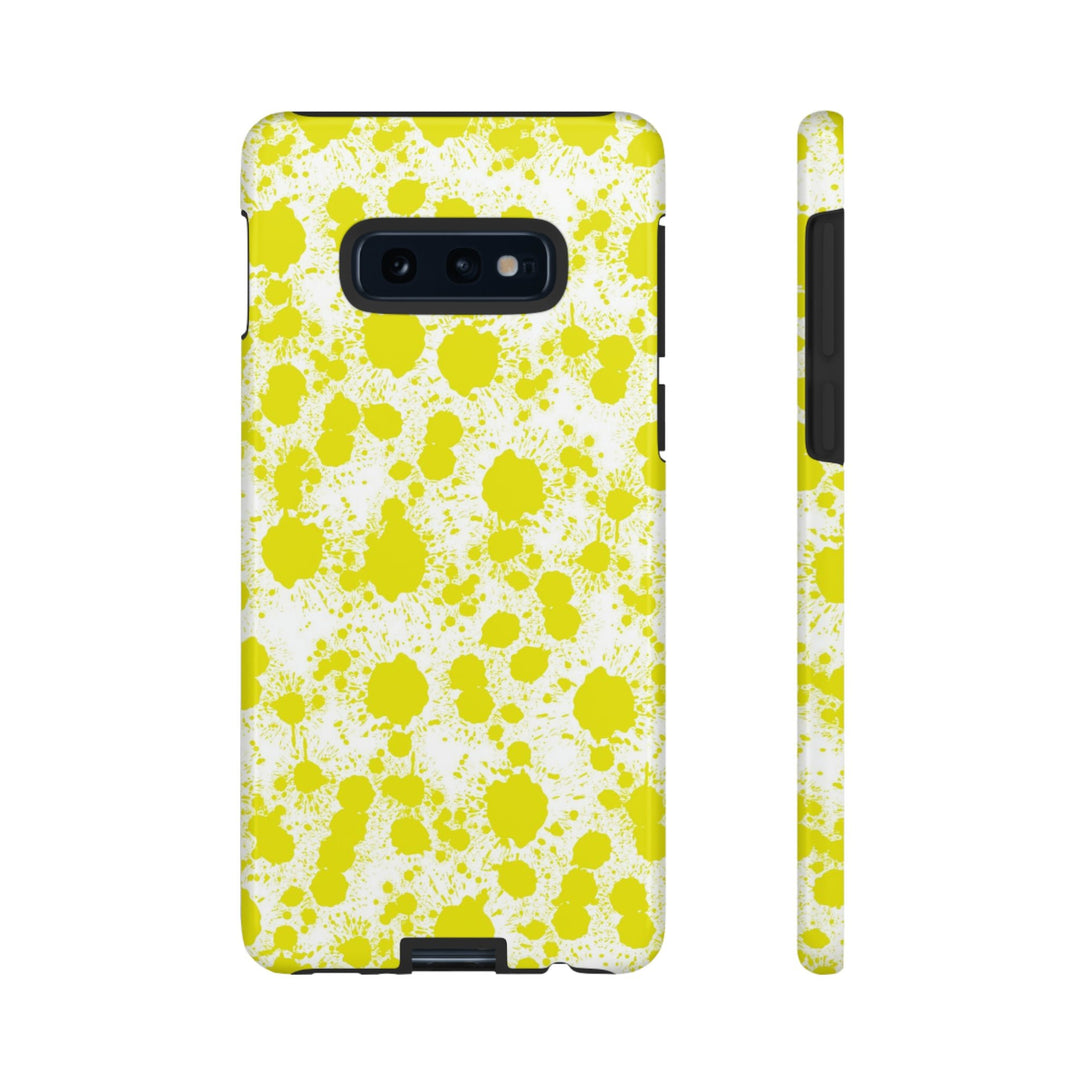 Cool Phone Case | Aesthetic Phone Case | Paint Splash Yellow | For Samsung Galaxy S23, S22, S21, S20 | Luxury Double Layer | Cute - Studio40ParkLane