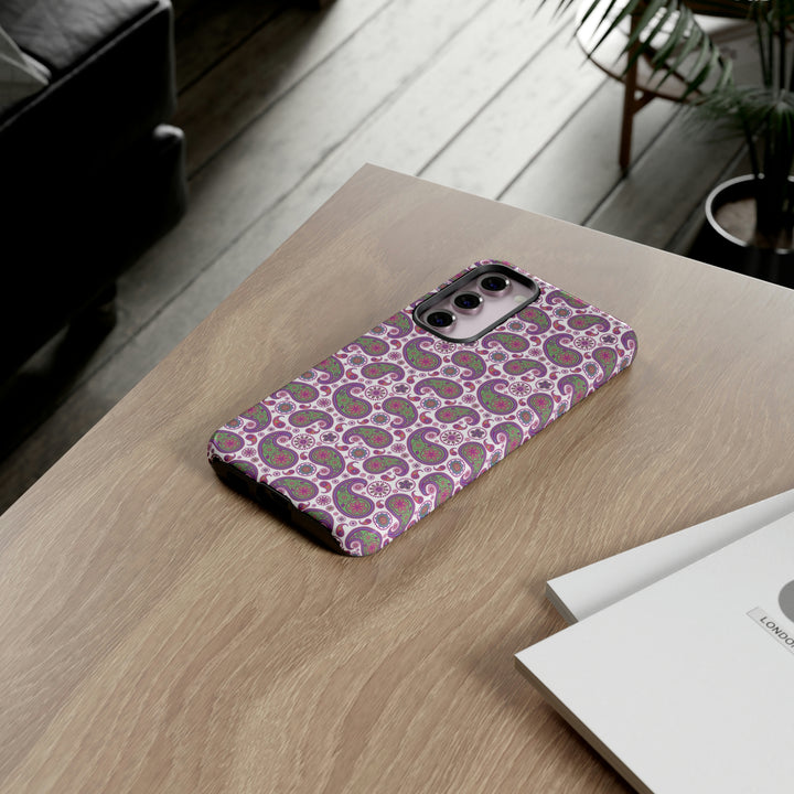 Cute Samsung Phone Case | Aesthetic Samsung Phone Case | Paisley Purple Pink | Galaxy S23, S22, S21, S20 | Luxury Double Layer | Cool - Studio40ParkLane