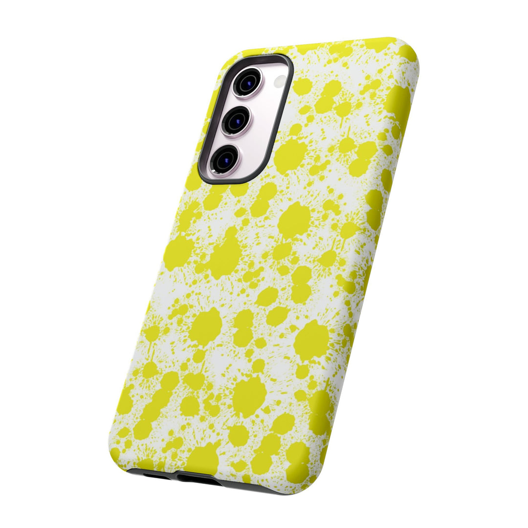 Cool Phone Case | Aesthetic Phone Case | Paint Splash Yellow | For Samsung Galaxy S23, S22, S21, S20 | Luxury Double Layer | Cute - Studio40ParkLane