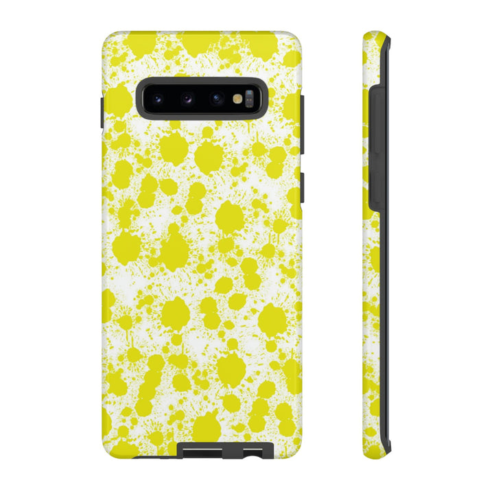 Cool Phone Case | Aesthetic Phone Case | Paint Splash Yellow | For Samsung Galaxy S23, S22, S21, S20 | Luxury Double Layer | Cute - Studio40ParkLane