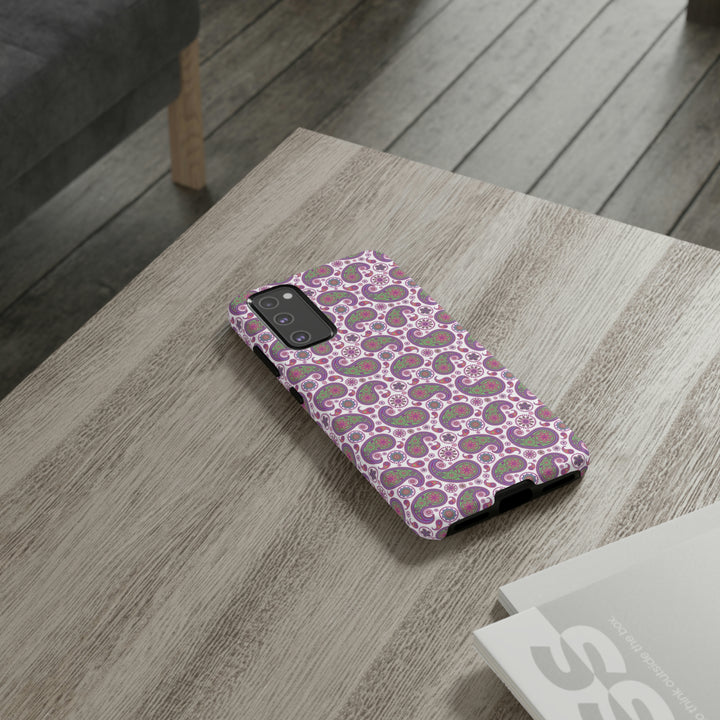 Cute Samsung Phone Case | Aesthetic Samsung Phone Case | Paisley Purple Pink | Galaxy S23, S22, S21, S20 | Luxury Double Layer | Cool - Studio40ParkLane