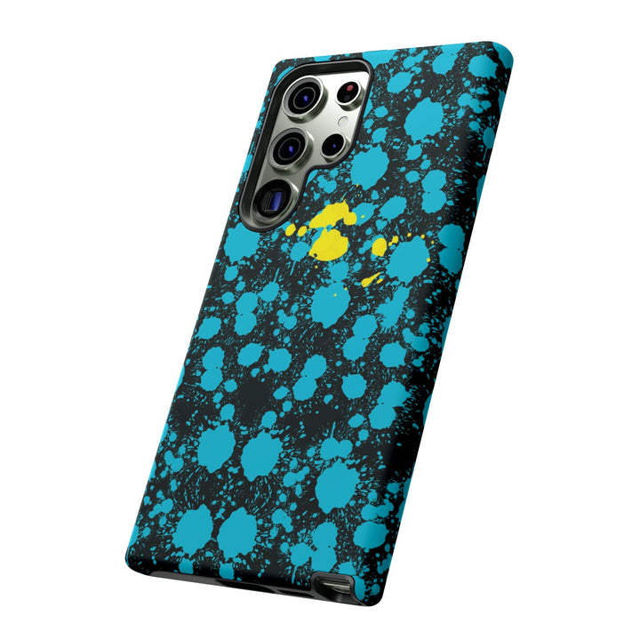 Cute Samsung Phone Cases, Blue Paint Splash Designer Samsung Galaxy S23 Phone Case, Samsung S22 Case, Samsung S21 Case, S20 - Studio40ParkLane