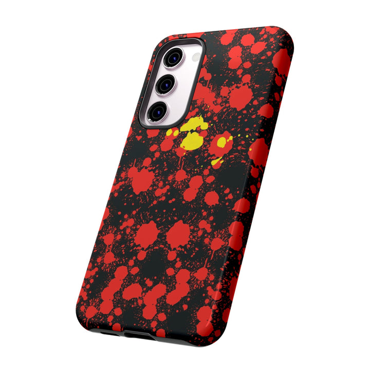 Cool Phone Case | Aesthetic Phone Case | Paint Splash Red Yellow | For Samsung Galaxy S23, S22, S21, S20 | Luxury Double Layer | Cute - Studio40ParkLane
