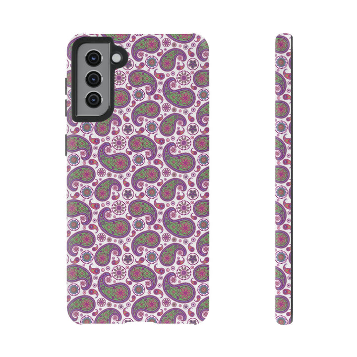 Cute Samsung Phone Case | Aesthetic Samsung Phone Case | Paisley Purple Pink | Galaxy S23, S22, S21, S20 | Luxury Double Layer | Cool - Studio40ParkLane