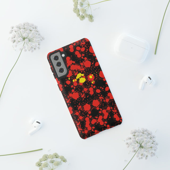 Cool Phone Case | Aesthetic Phone Case | Paint Splash Red Yellow | For Samsung Galaxy S23, S22, S21, S20 | Luxury Double Layer | Cute - Studio40ParkLane