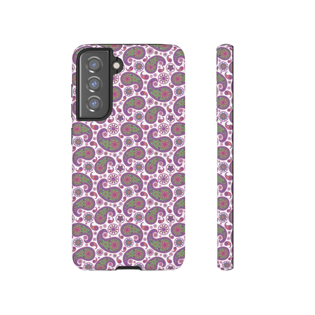 Cute Samsung Phone Case | Aesthetic Samsung Phone Case | Paisley Purple Pink | Galaxy S23, S22, S21, S20 | Luxury Double Layer | Cool - Studio40ParkLane