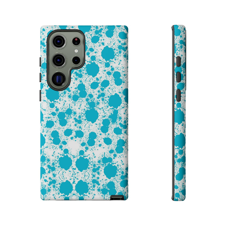 Cute Samsung Phone Case | Aesthetic Samsung Phone Case | Paint Splash Light Blue | Galaxy S23, S22, S21, S20 | Luxury Double Layer | Cool - Studio40ParkLane