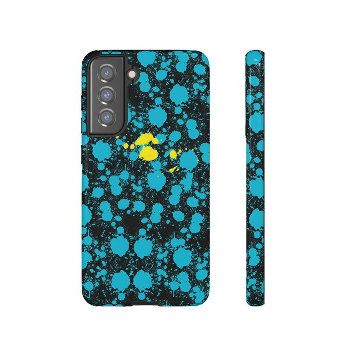 Cute Samsung Phone Cases, Blue Paint Splash Designer Samsung Galaxy S23 Phone Case, Samsung S22 Case, Samsung S21 Case, S20 - Studio40ParkLane