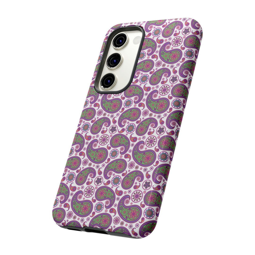Cute Samsung Phone Case | Aesthetic Samsung Phone Case | Paisley Purple Pink | Galaxy S23, S22, S21, S20 | Luxury Double Layer | Cool - Studio40ParkLane