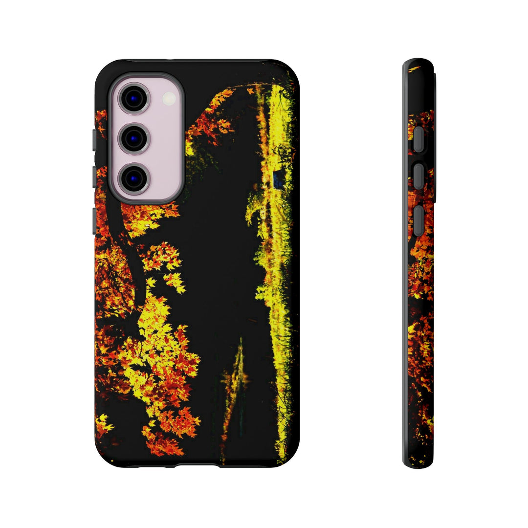 Cute Samsung Phone Case | Aesthetic Samsung Phone Case | Fall Leaves North Bridge | Galaxy S23, S22, S21, S20 | Luxury Double Layer | Cool - Studio40ParkLane